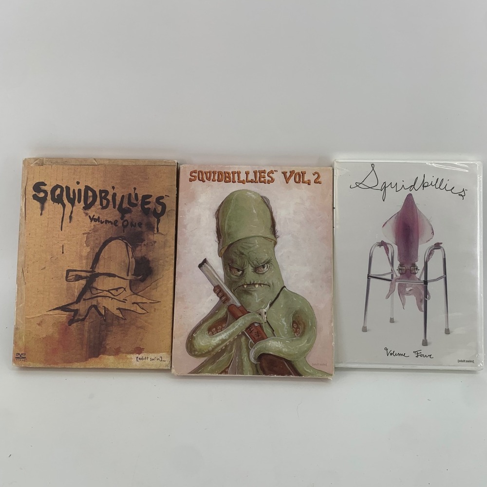 Squidbillies DVD Lot Volumes 1 2 4 Adult Swim Cartoon Network Animated Series
